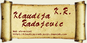 Klaudija Radojević vizit kartica